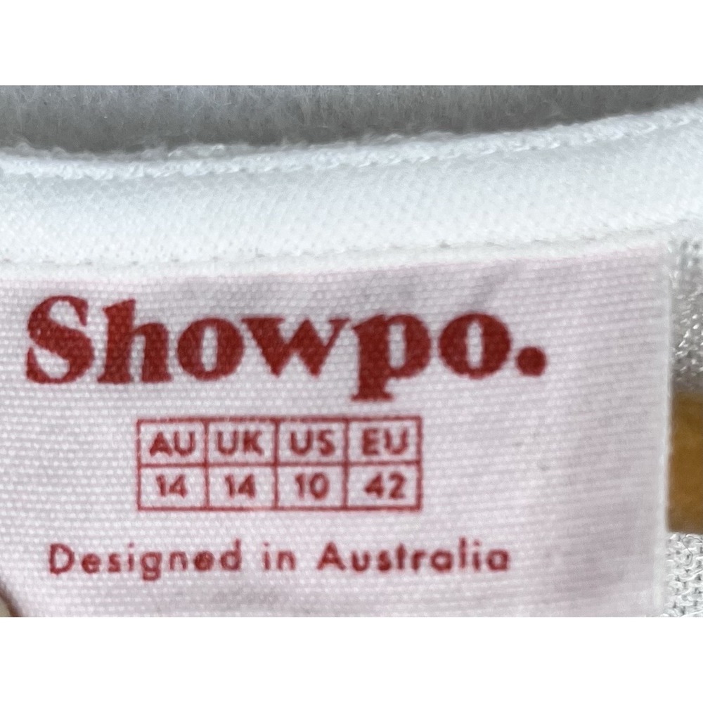 Showpo White Ribbed Knit Wrap Dress Short Sleeve Size 10 (AU 14) Great Condition - Picture 2 of 9